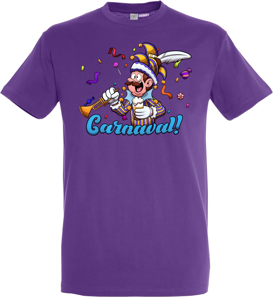 T-shirt Carnavalluh | Carnaval | Carnavalskleding Dames Heren | Paars | maat L
